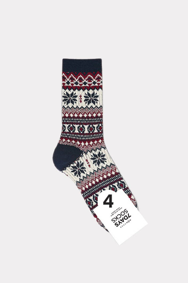 Snowflake Thick Crew Socks