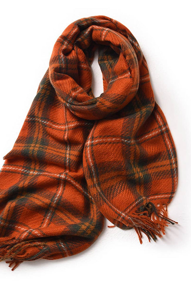 Medium Weight Vintage Plaid Scarf