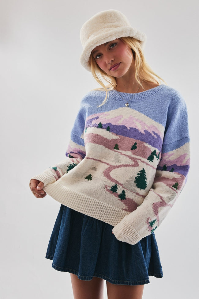 Mountain Landscape Sweater