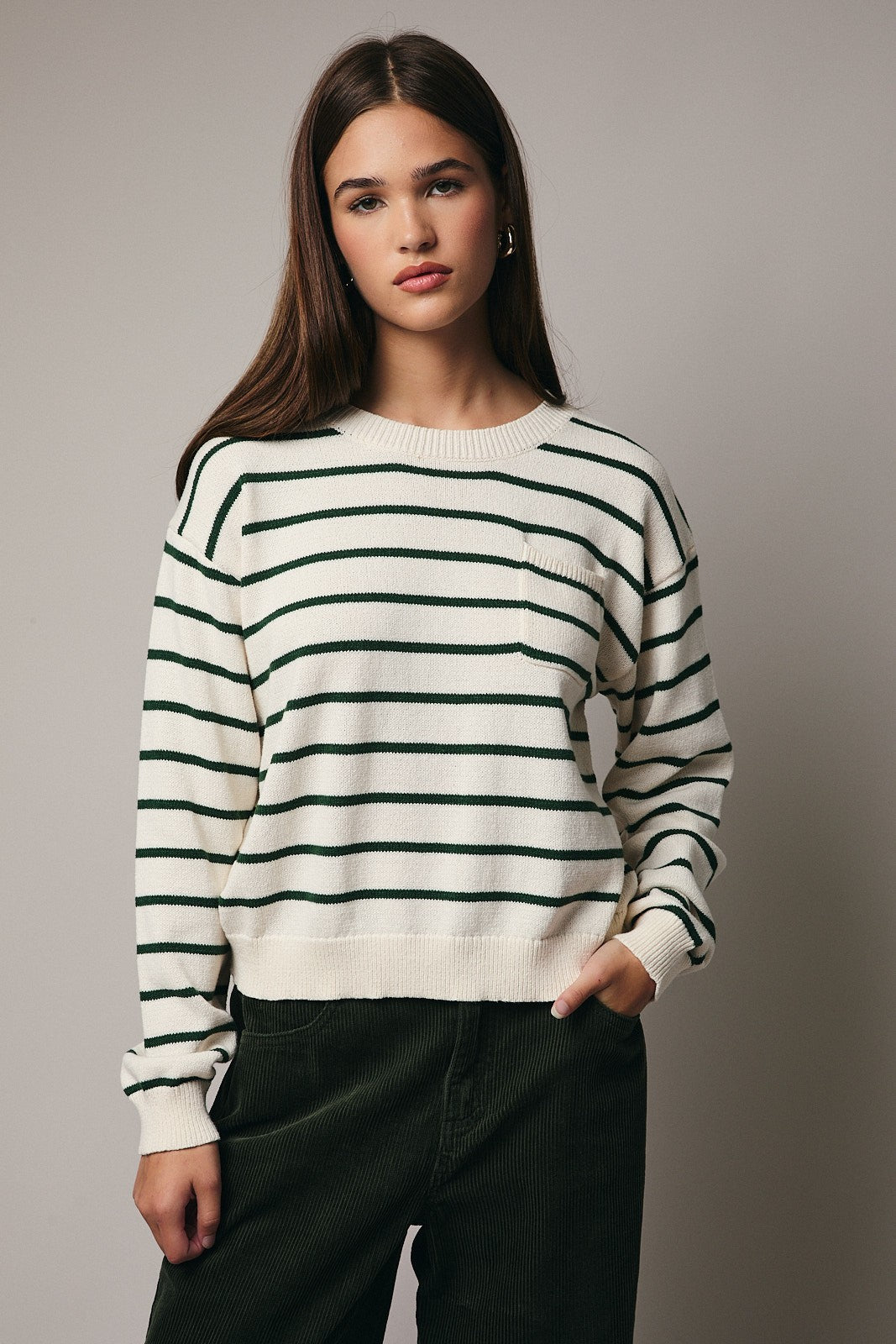 Green Stripe Sweater