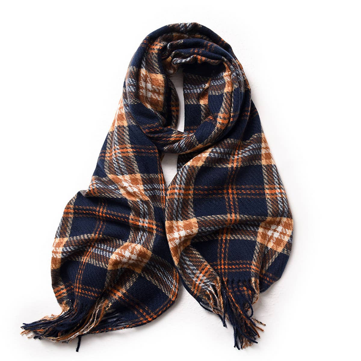 Medium Weight Vintage Plaid Scarf