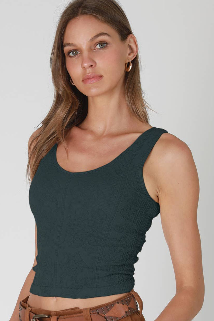 Reversible Lace Crop Top Tank
