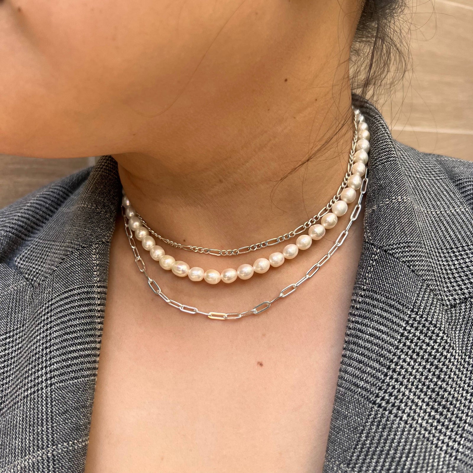 Sterling Silver Paperclip Chain Necklace