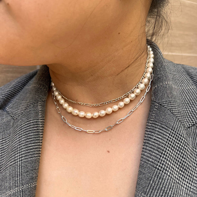 Sterling Silver Paperclip Chain Necklace
