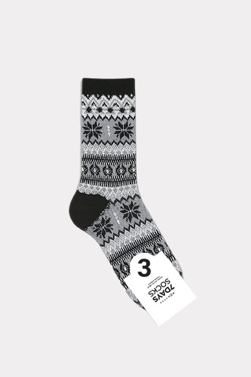 Snowflake Thick Crew Socks
