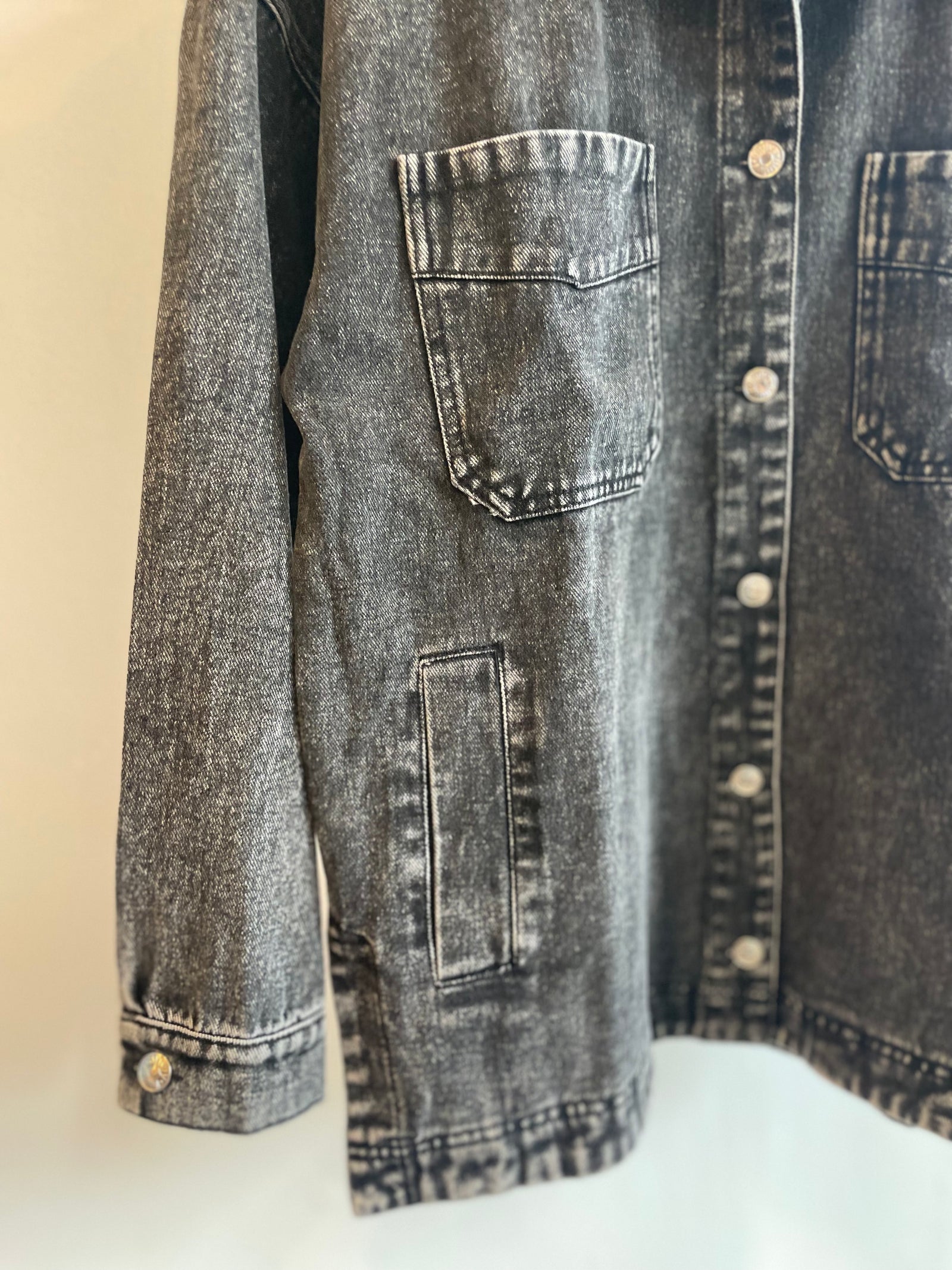 Black Denim Shacket