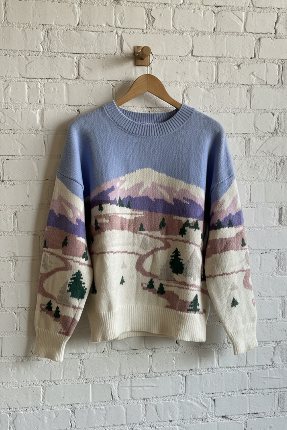 Mountain Landscape Sweater