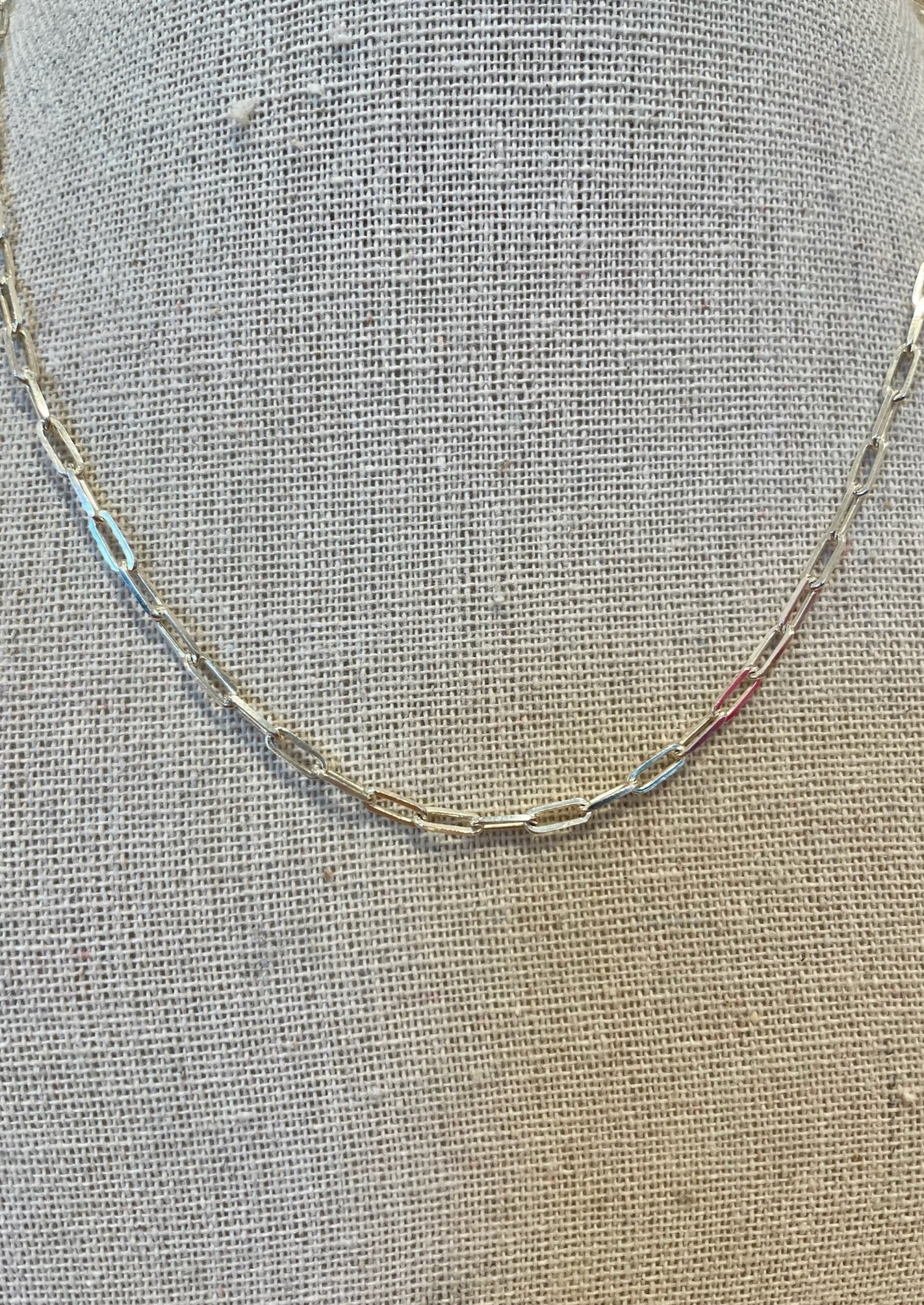 Sterling Silver Paperclip Chain Necklace