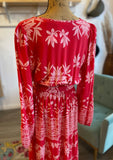 Final Sale - Al Fresco Long Sleeve Maxi Dress