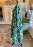 Kelly Boho Dress in Emerald Lily