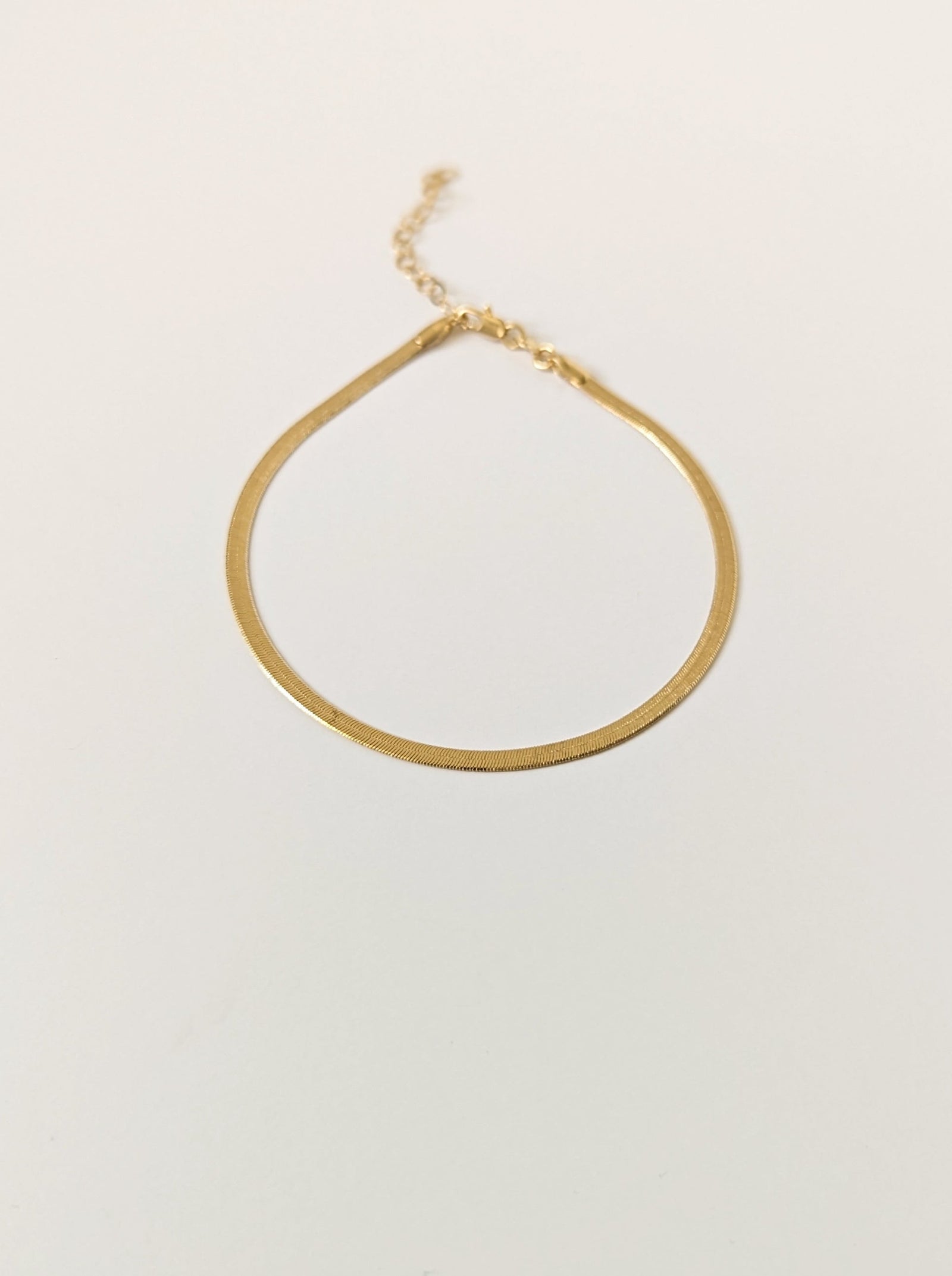 Gold Herringbone Anklet by Layer the Love