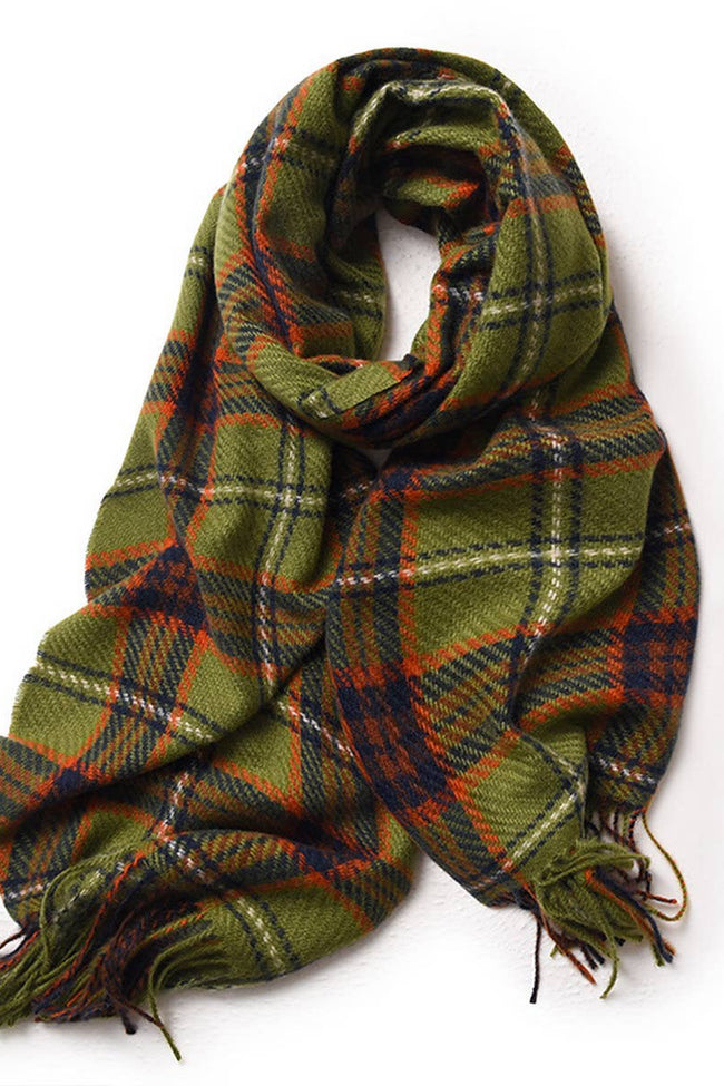 Medium Weight Vintage Plaid Scarf
