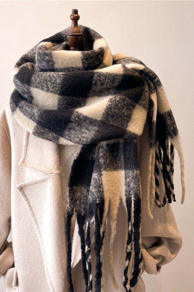 Chunky Retro Plaid Scarf