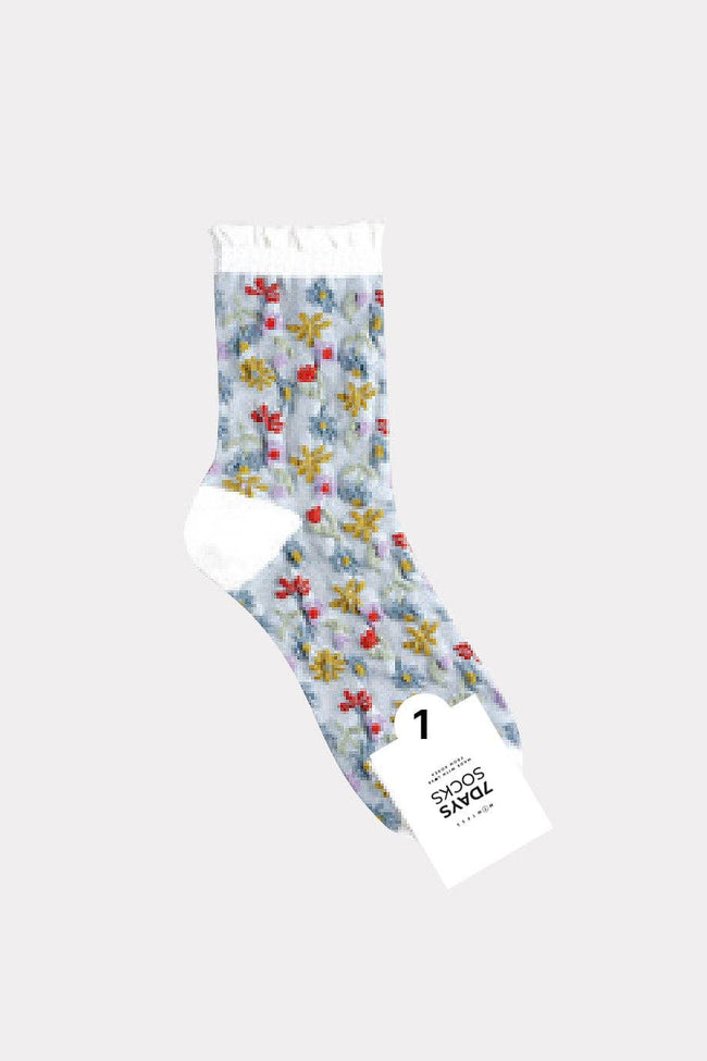 Crew Multi Flower Socks