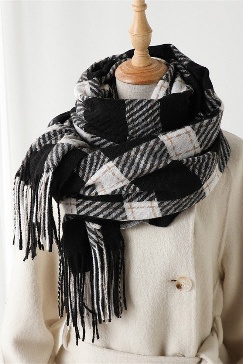 Medium Weight Vintage Plaid Scarf