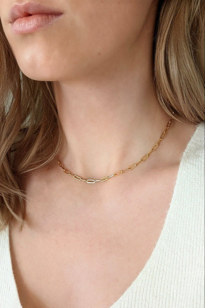 Girlfriend Paperclip Chain Necklace by Layer the Love