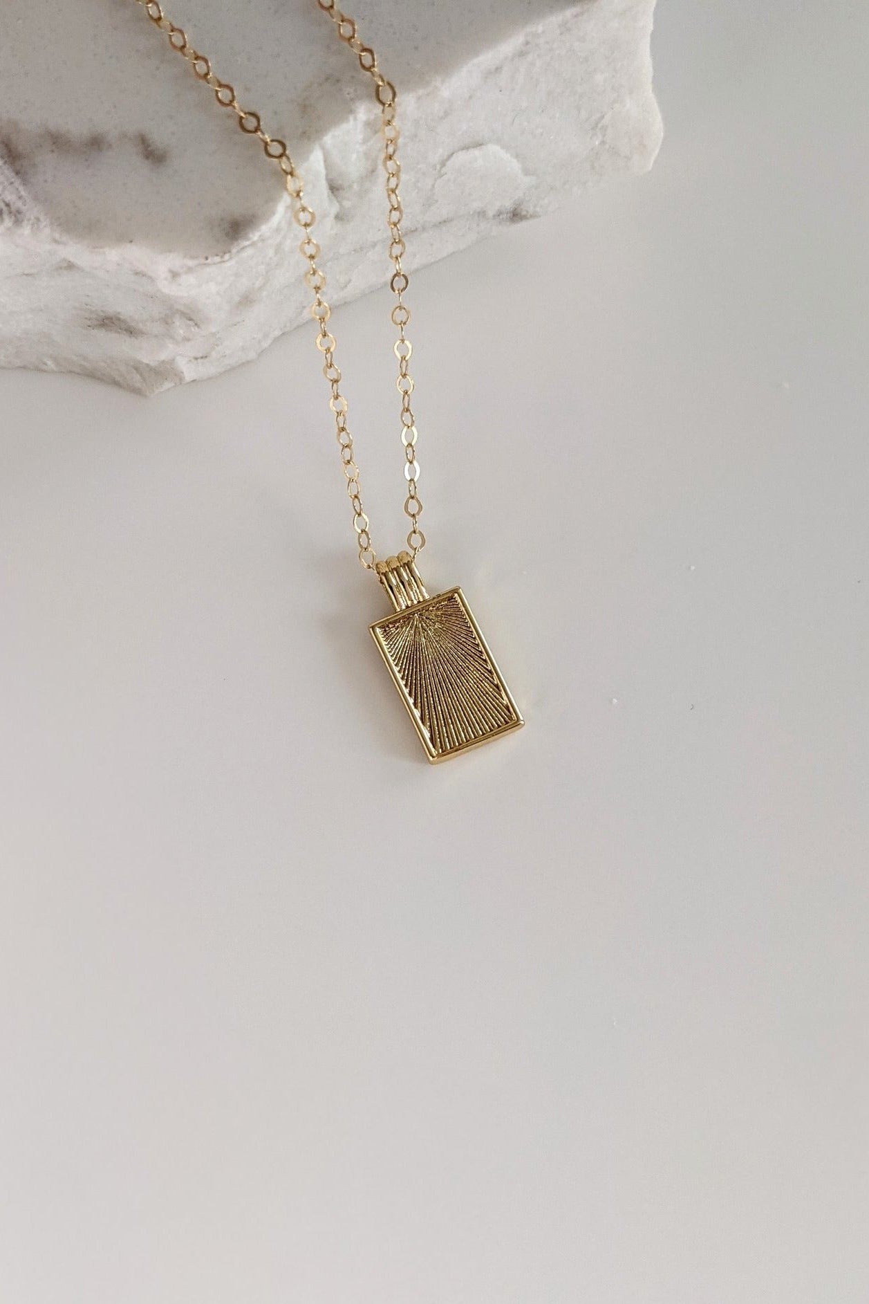 Rectangle Starburst Necklace by Layer the Love