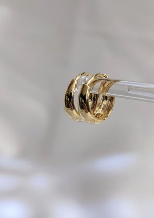 Sage Petite Gold Hoops by Layer the Love