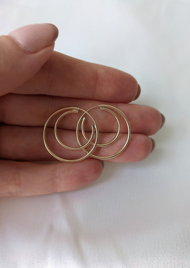 Emily Double Hoop Earrings by Layer the Love