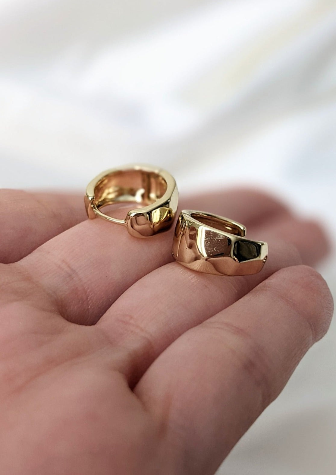 Geo Gold Hoops by Layer the Love