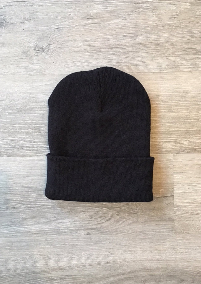 Made in USA Classic Cuffed Beanie Unisex Black