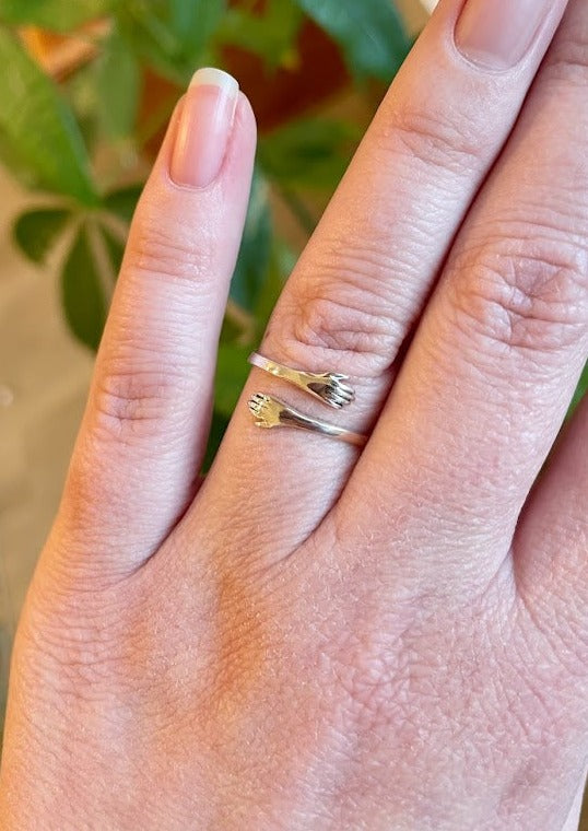 Sterling Silver Hug Ring