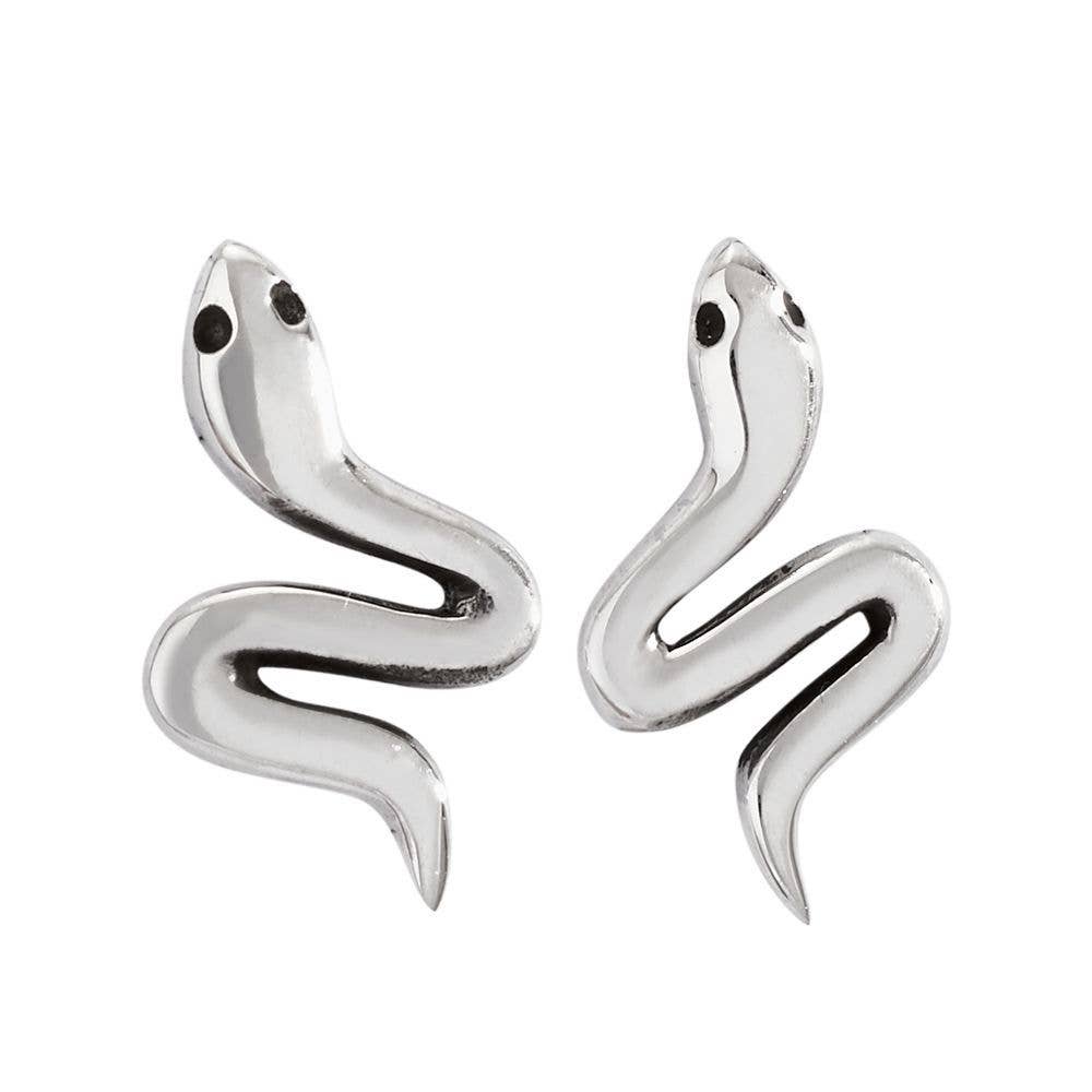 Sterling Silver Serpent Studs