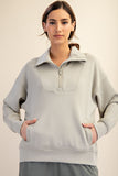 Luxe Quarter Zip Pullover Sweatshirt