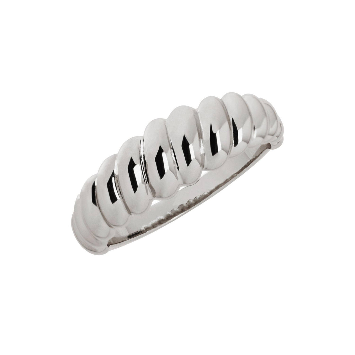 Tapered Croissant Dome Ring