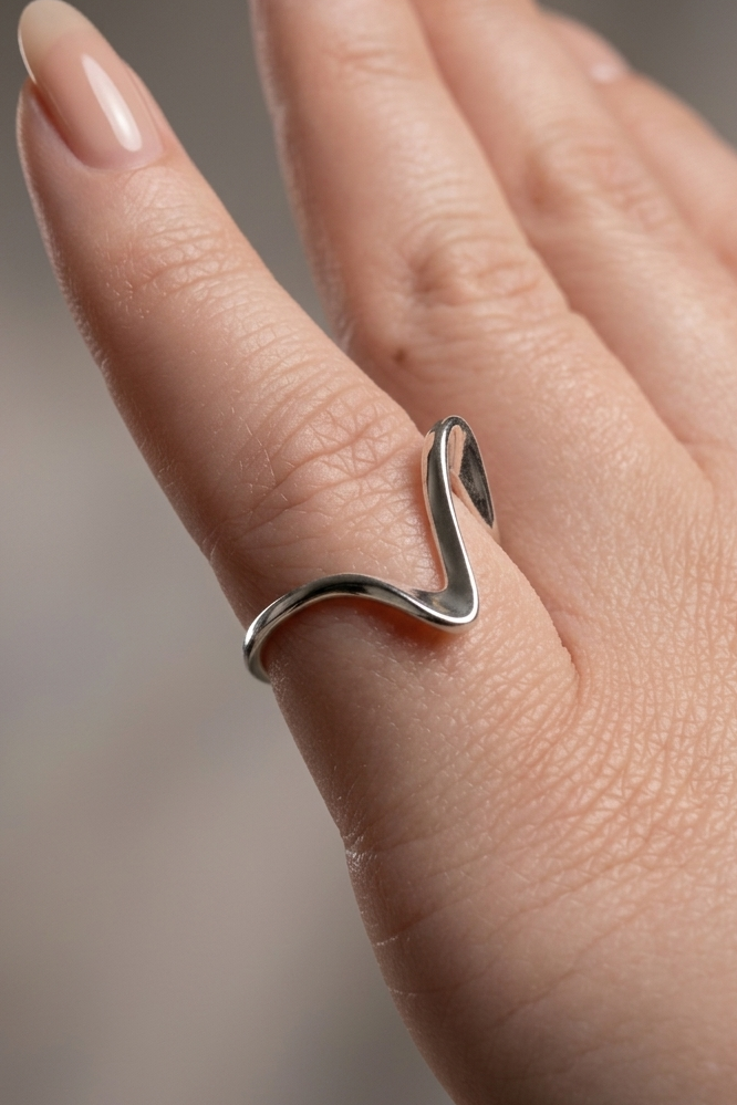 Wave Stacking Ring in Sterling Silver