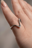 Wave Stacking Ring in Sterling Silver