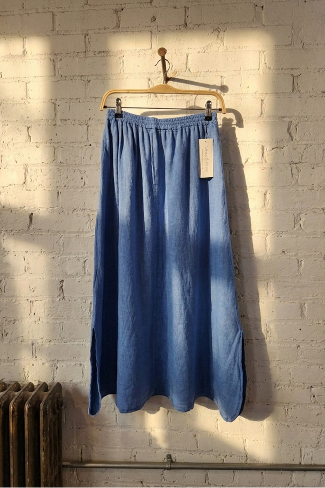 100% Linen Maxi Skirt - One size