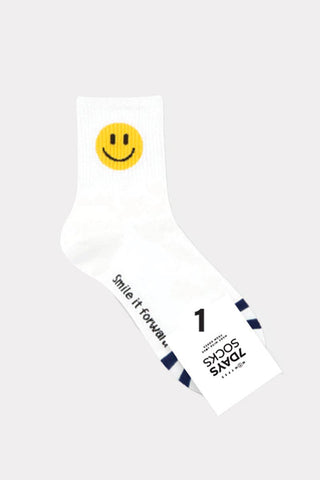 White Crew Teddy Bear Socks