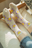 Crew Smile Flower Socks