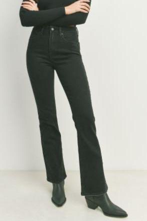 Final Sale - Slim Flare Black Jeans