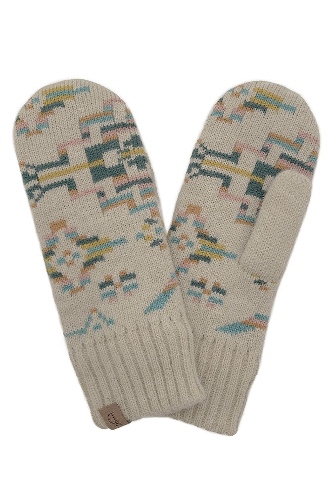 Shiprock Intarsia Knit Mittens