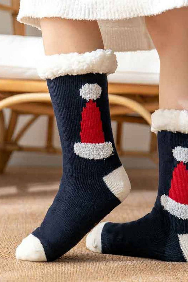 Santa Hat Slipper Socks