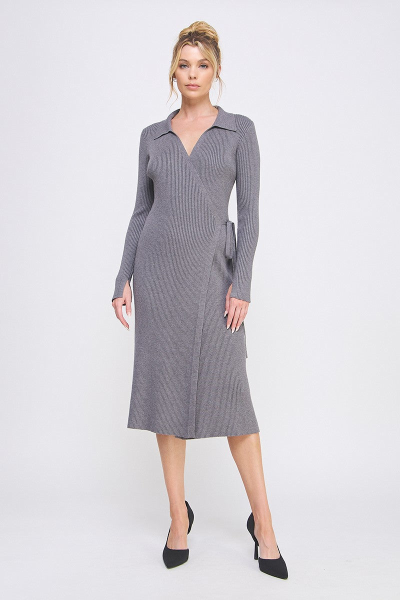 Wrap Sweater Dress