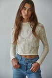 Long Sleeve Mesh Lace Top