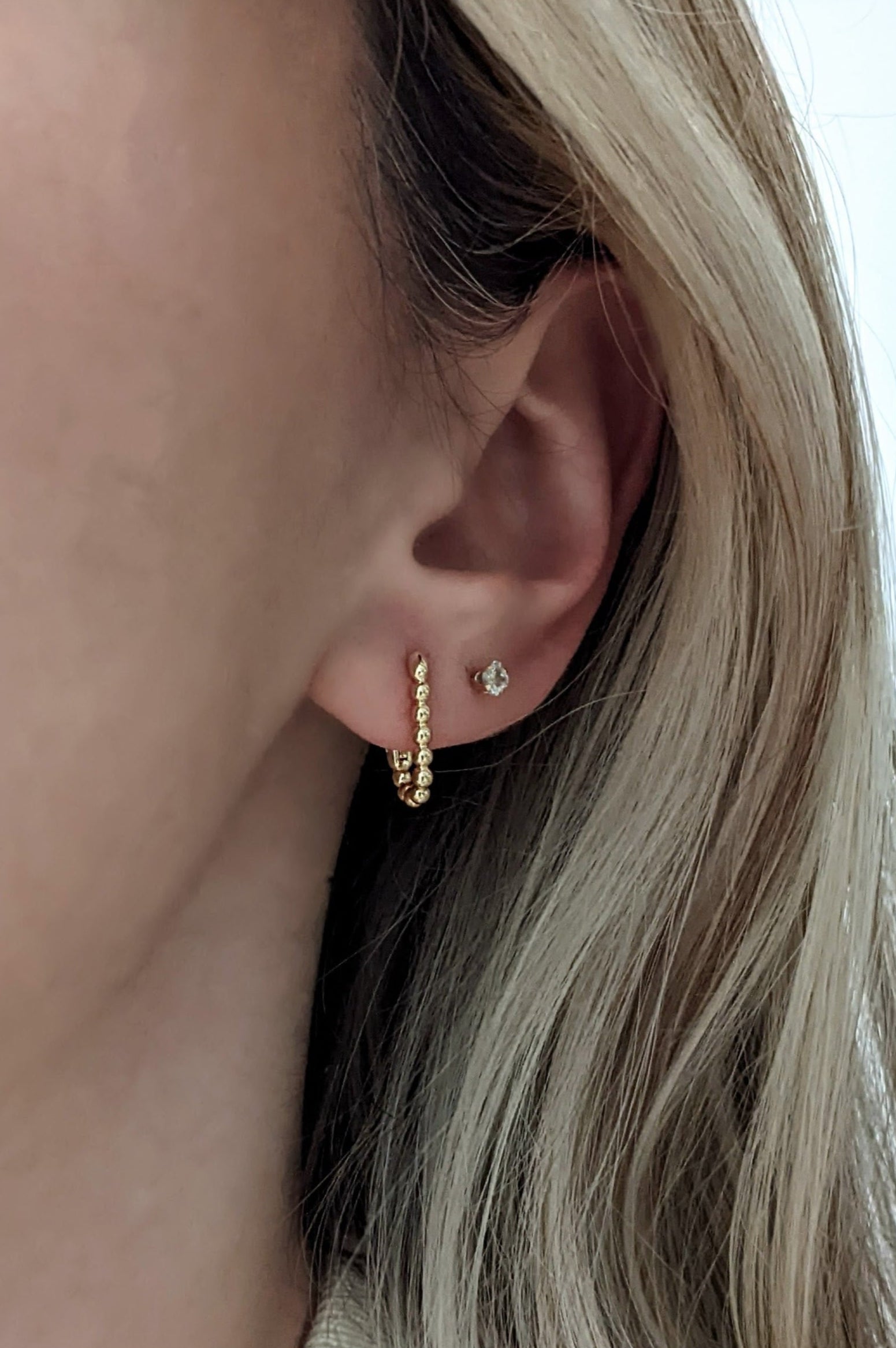 Beaded Rectangle Hoops by Layer the Love