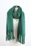 Solid Chunky Tassel Scarf