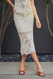 Crochet Lace Midi Skirt