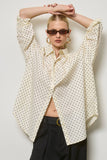 Polka Dot Relaxed Button Down Shirt