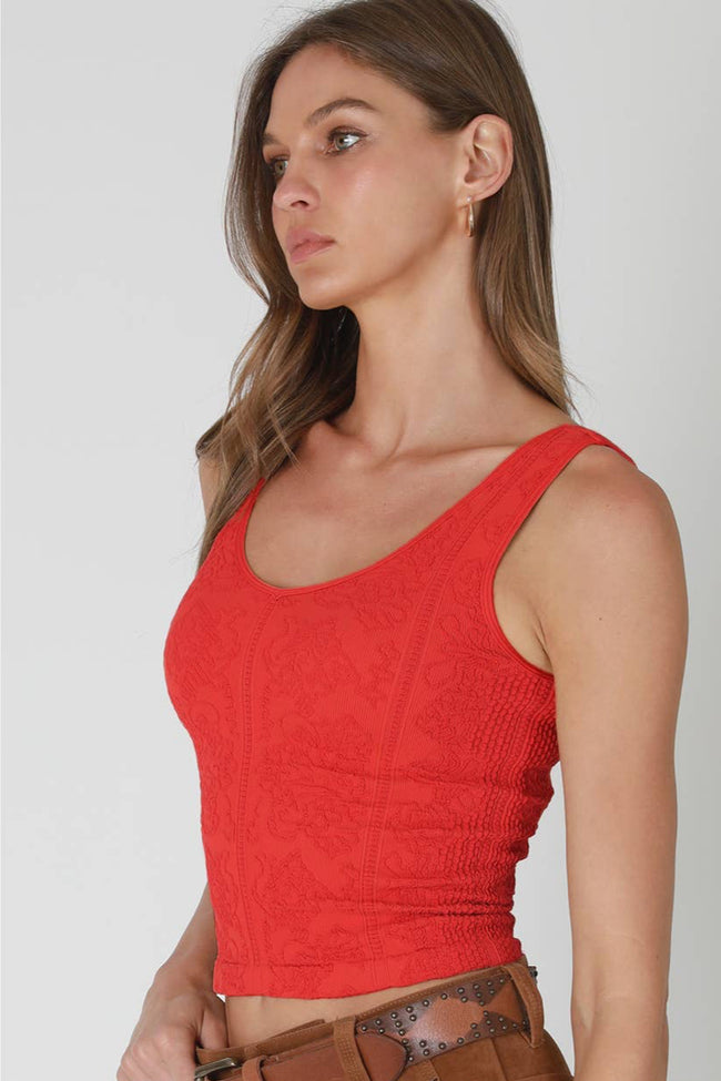 Reversible Lace Crop Top Tank
