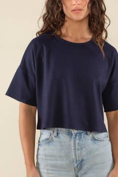 Cropped Luxe Jersey Tee