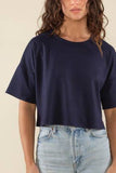 Cropped Luxe Jersey Tee