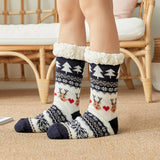 Intarsia Slipper Socks