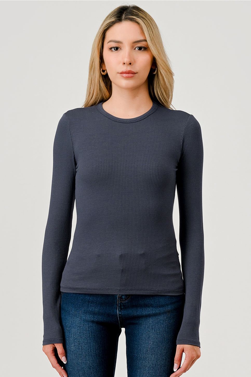 Soft Rib Long Sleeve Crew