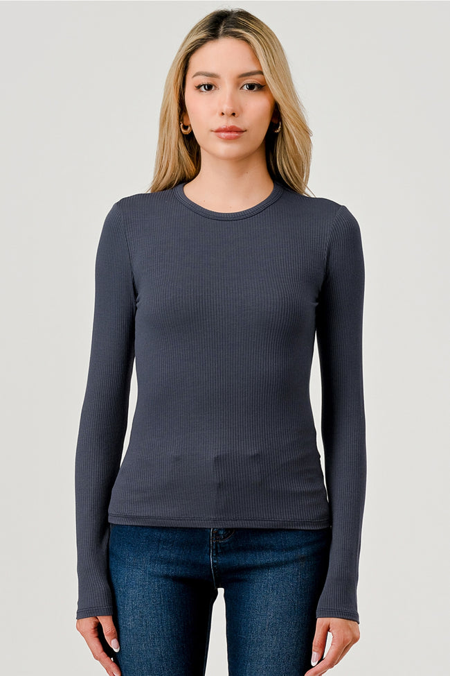 Soft Rib Long Sleeve Crew