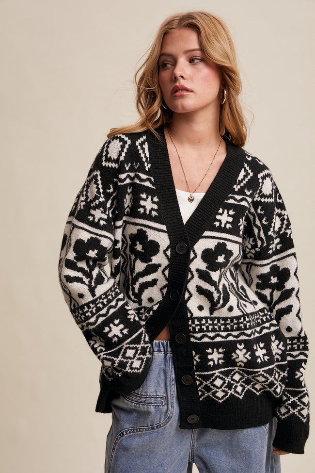 Bold Floral Cardigan
